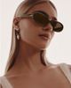 Quay Australia Quay Felt Cute oval sunglasses in chocolate brown - 1