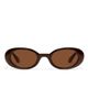 Quay Australia Quay Felt Cute oval sunglasses in chocolate brown - 2