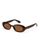 Quay Australia Quay Felt Cute oval sunglasses in chocolate brown - 3