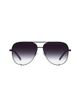 Quay Australia Quay High Key metal aviator sunglasses in black fade - 2