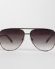 Quay Australia Quay High Key metal aviator sunglasses in chocolate brown - 2