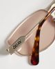 Quay Australia Quay hit single geometric metal sunglasses in polished gold tone with pink lenses - 2
