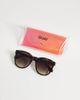 Quay Australia Quay rent free large round sunglasses in neutral tort with brown gradient lenses - 3