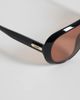 Quay Australia Quay Set List shield sunglasses in black with apricot lens - 2