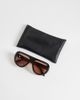 Quay Australia Quay Set List shield sunglasses in black with apricot lens - 3