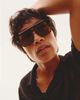 Quay Australia Quay Soundcheck large aviator sunglasses in black with peach polarized lens - 1
