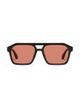 Quay Australia Quay Soundcheck large aviator sunglasses in black with peach polarized lens - 2