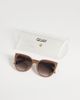 Quay Australia Quay staycation cat eye sunglasses in coffee brown - 3