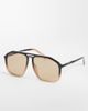 Quay Australia Quay studio sesh oversized aviator sunglases in brown and sepia - 1