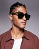 Quay Australia Quay unplugged square sunglasses in black polarized - 3