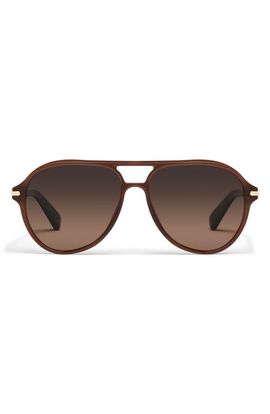 QUAY QUAY Day One 59mm Polarized Gradient Aviator Sunglasses