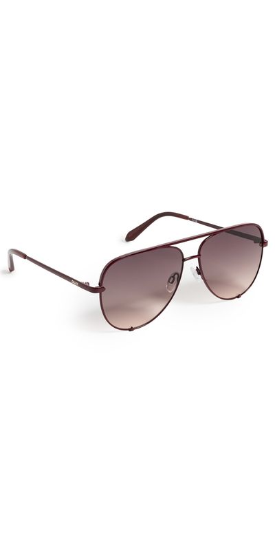 Quay Quay High Key Extra Large Sunglasses Garnet/Dark Fawn One