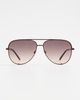 Quay Quay High Key Extra Large Sunglasses Garnet/Dark Fawn One - 2