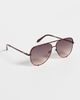 Quay Quay High Key Extra Large Sunglasses Garnet/Dark Fawn One - 4