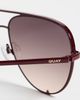 Quay Quay High Key Extra Large Sunglasses Garnet/Dark Fawn One - 5