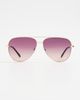 Quay Quay High Key Extra Large Sunglasses Gold/Iris Do One - 2