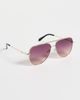 Quay Quay High Key Extra Large Sunglasses Gold/Iris Do One - 4