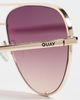 Quay Quay High Key Extra Large Sunglasses Gold/Iris Do One - 5
