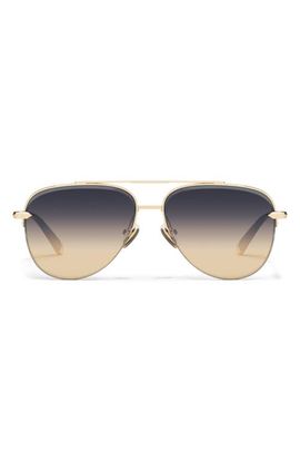 QUAY QUAY High Key Gem 59mm Gradient Aviator Sunglasses
