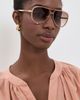 Quay Quay High Profile Sunglasses Camel/Sepia One - 3