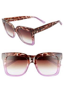 QUAY QUAY Icy 52mm Gradient Square Sunglasses