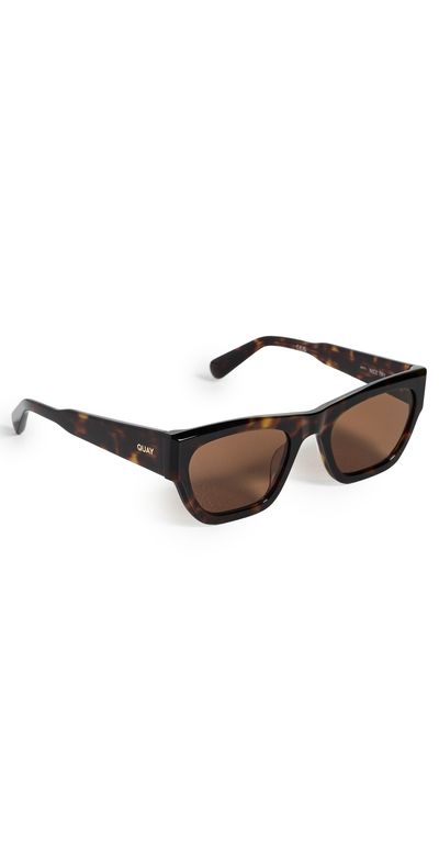 Quay Quay Nice Try Sunglasses Dark Tort/Brown One