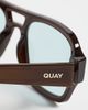 Quay Quay Why Not Sunglasses Dark Brown/Aqua One - 5