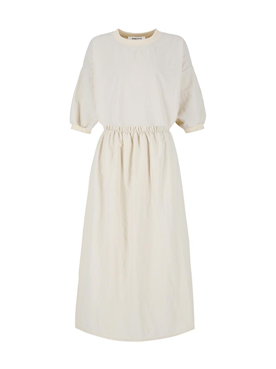 QUEEN STYLE Anorak Skirt Set-up [LT-BEIGE]