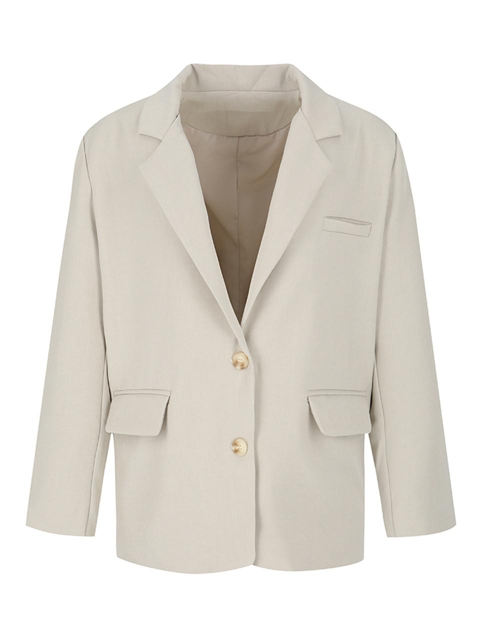 QUEEN STYLE Comfort Single Blazer [BEIGE]