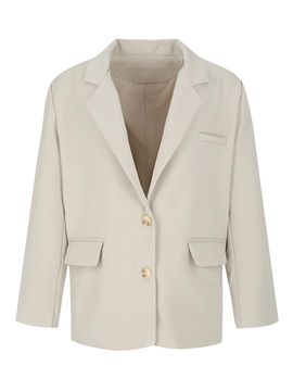 QUEEN STYLE Comfort Single Blazer [BEIGE]