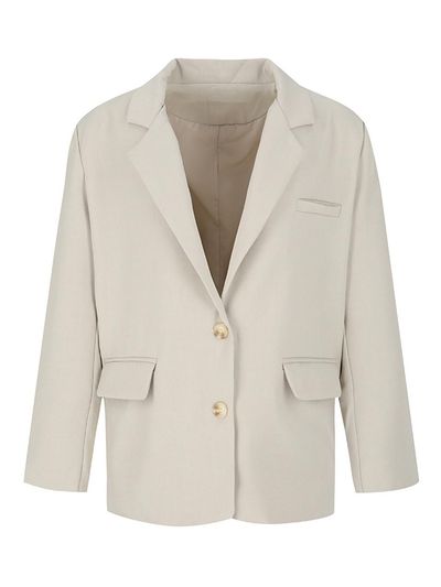 QUEEN STYLE Comfort Single Blazer [BEIGE]