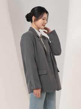 QUEEN STYLE Comfort Single Blazer [GREY]