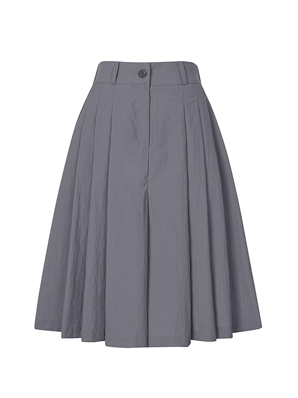 QUEEN STYLE Flare Bermuda Shorts [CH-GREY]