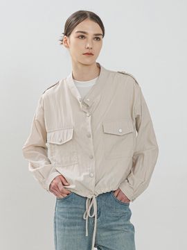 QUEEN STYLE Galaxy Snap String Jumper [Light Beige]