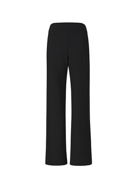 QUEEN STYLE Side Slit Stretch Pants [BLACK]