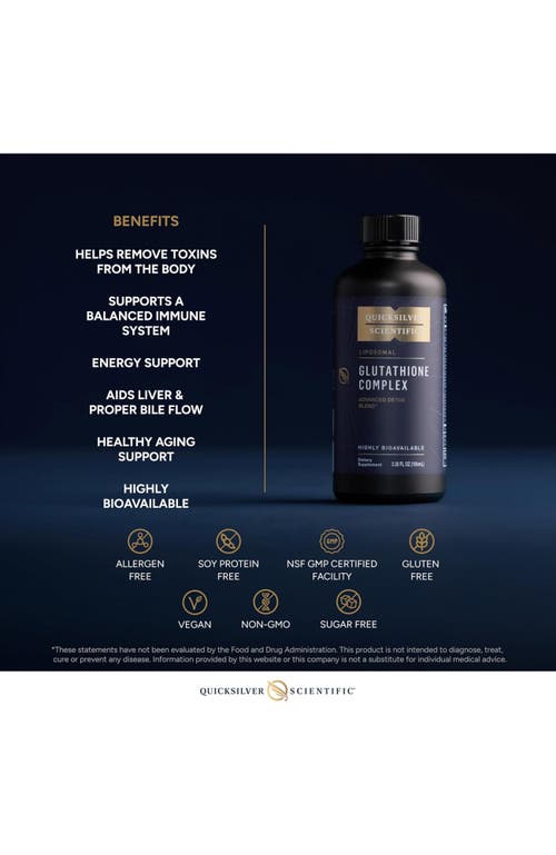 glutathione complex quicksilver Scientific skincare ingredient mg:5mg/5mg X 3pk P-Thick: The Natural Way