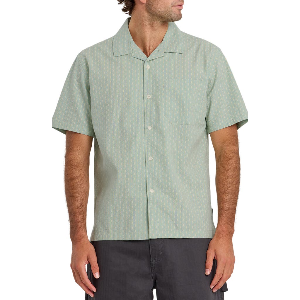 Quiksilver Quiksilver Horizons Short Sleeve Cotton Seersucker Button-Up Shirt