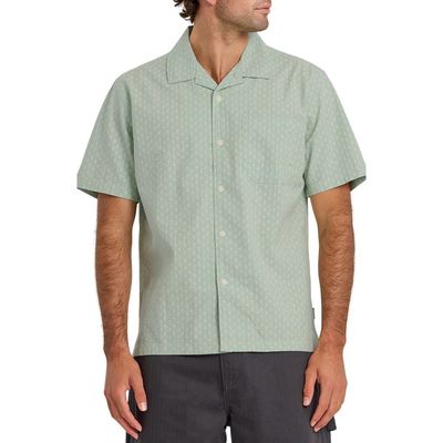 Quiksilver Quiksilver Horizons Short Sleeve Cotton Seersucker Button-Up Shirt
