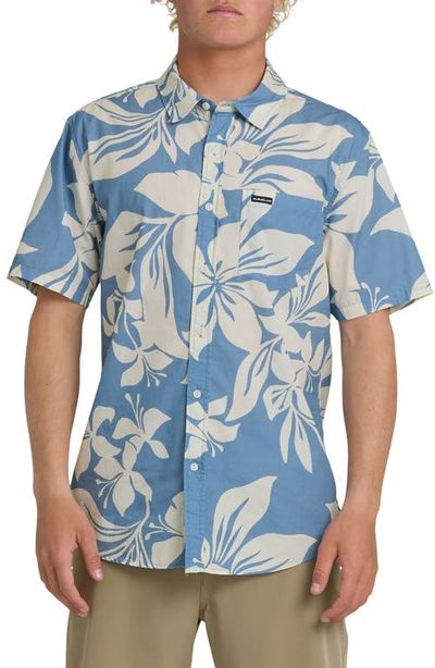 Quiksilver Quiksilver Kailua Floral Classic Short Sleeve Cotton Button-Up Shirt