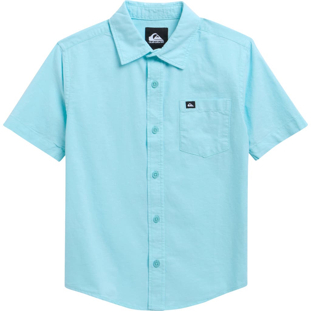 Quiksilver Quiksilver Kids' Classic Short Sleeve Cotton Button-Up Oxford Shirt