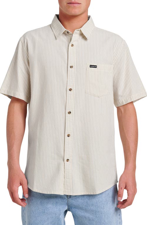 Quiksilver Quiksilver Oxford Stripe Classic Short Sleeve Button-Up Shirt