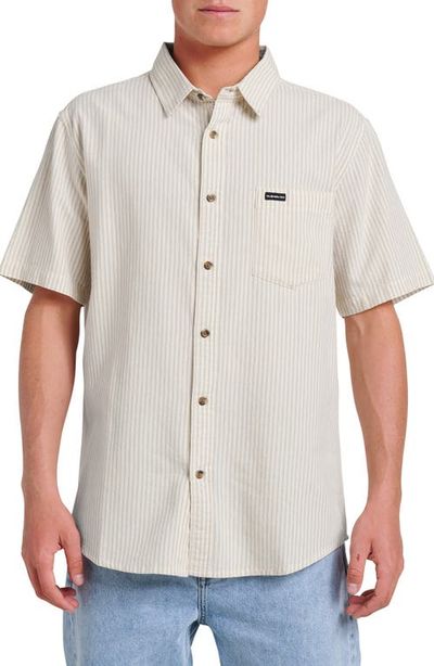 Quiksilver Quiksilver Oxford Stripe Classic Short Sleeve Button-Up Shirt