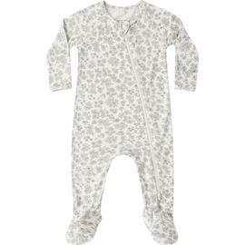 QUINCY MAE QUINCY MAE Blue Floral Zip Footie