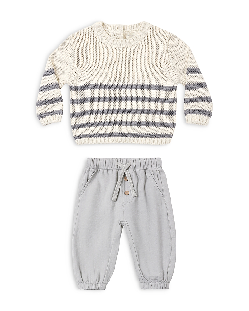 Quincy Mae Quincy Mae Boys' Henry Slate Sweater & Jogger Pants Set