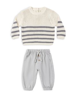 Quincy Mae Quincy Mae Boys' Henry Slate Sweater & Jogger Pants Set