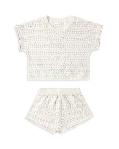 Quincy Mae Quincy Mae Girls' Relaxed Knit Top & Short Set