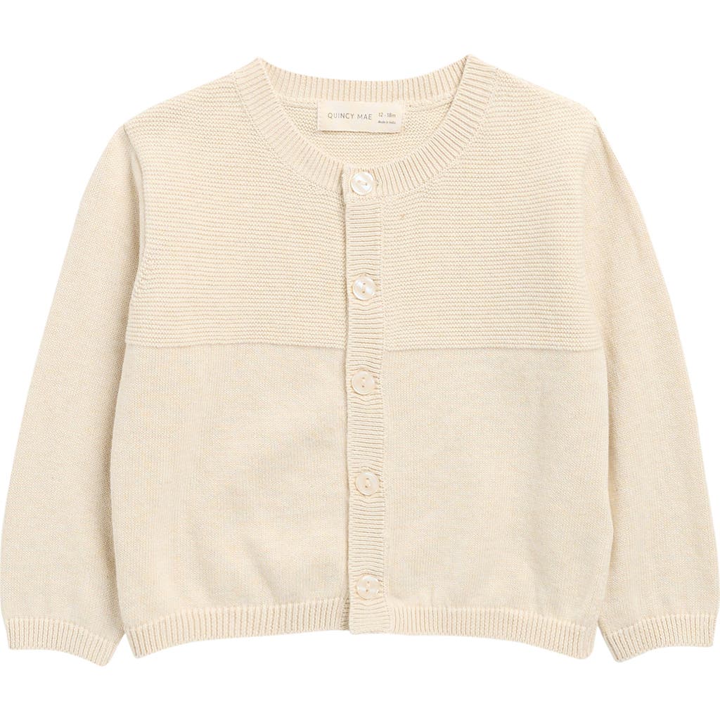 QUINCY MAE QUINCY MAE Heathered Organic Cotton Knit Cardigan