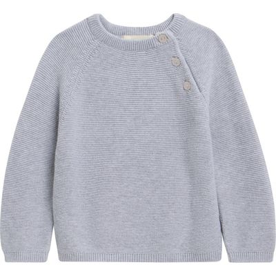 QUINCY MAE QUINCY MAE Kids' Bailey Heathered Organic Cotton Knit Sweater