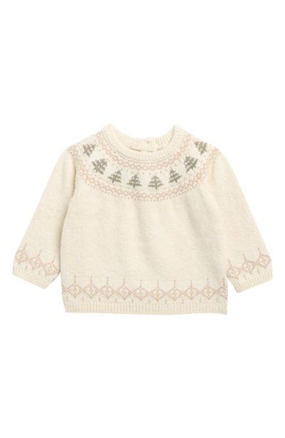 QUINCY MAE QUINCY MAE Kids' Rex Fair Isle Tree Sweater