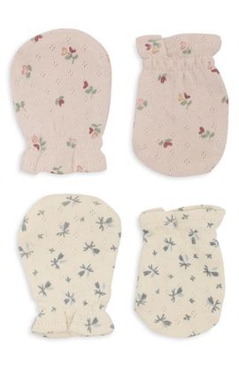 QUINCY MAE QUINCY MAE No Scratch Organic Cotton 2-Pack Mittens